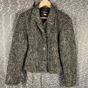 Requirements Tween Jacket‎ Blazer Shirt Top Blouse Button Up Brown Collared